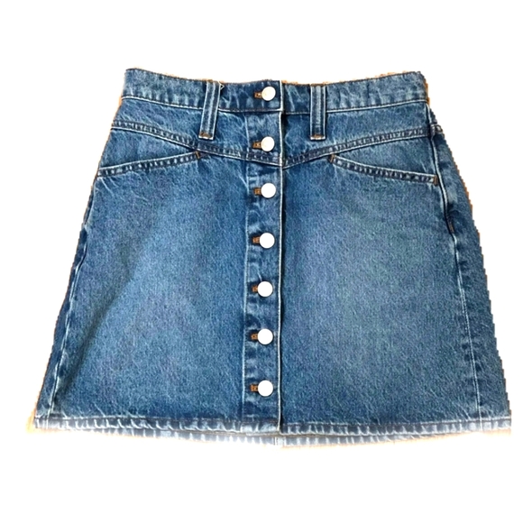 Madewell Dresses & Skirts - Madewell Denim Button Front Mini Skirt